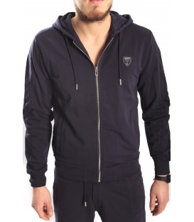 ANTONY MORATO felpa con zip e cappuccio BLU MMFL00059