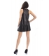 SUSY MIX Dress in eco-leather BLACK Art. 11482 NEW