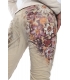 MARYLEY Jeans boyfriend baggy FANTASY with flowers Art. B68U MADE IN ITALY 