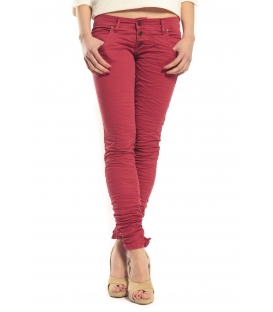 PLEASE jeans slim fit 4 buttons CARDINAL RED P68 OLD+3D
