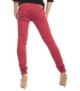 PLEASE jeans slim fit 4 buttons CARDINAL RED P68 OLD+3D 