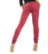 PLEASE jeans slim fit 4 buttons CARDINAL RED P68 OLD+3D 