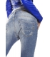 PLEASE jeans boyfriend baggy 3 buttons with rips DENIM P78 021