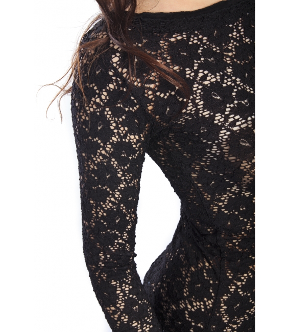 SUSY MIX Jersey with lace BLACK Art. 40100 NEW