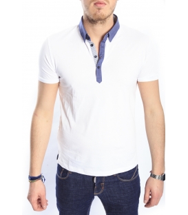 ANTONY MORATO Polo con colletto effetto camicia BIANCO MMKS00528 