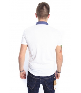 ANTONY MORATO Polo con colletto effetto camicia BIANCO MMKS00528 