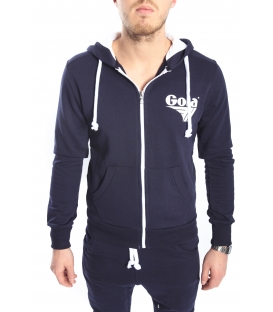 GOLA Felpa con cappuccio e zip BLU GOU301