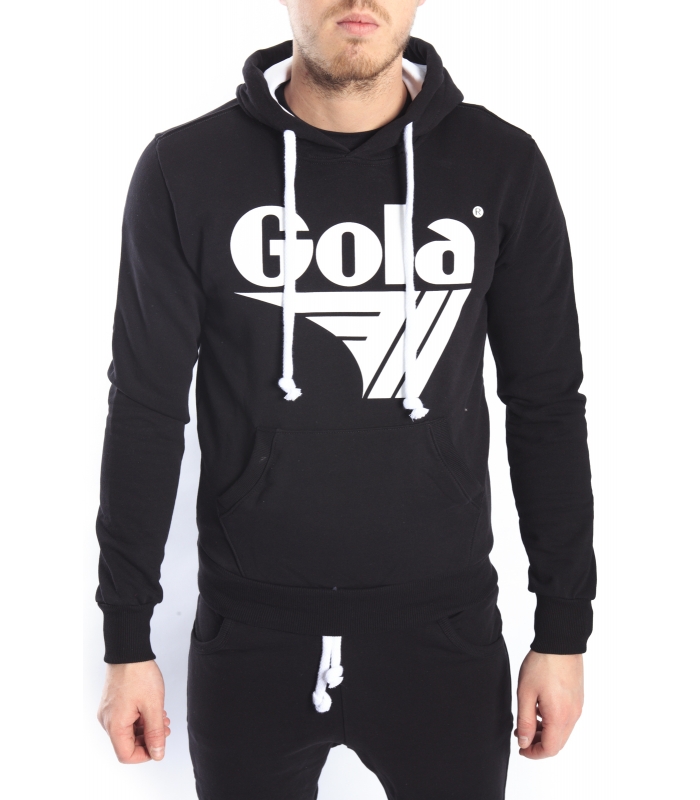 GOLA Felpa con cappuccio e stampa BLACK GOU300