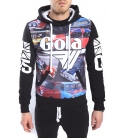 GOLA Sweatshirt with hood and print BLACK GOU371