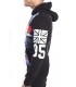 GOLA Sweatshirt with hood and print BLACK GOU371