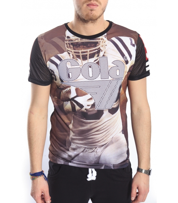GOLA T-shirt with print baseball BLACK GOU357