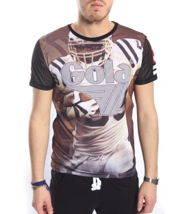 GOLA T-shirt con stampa baseball BLACK GOU357