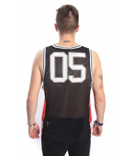 GOLA Tank / T-shirt perforated with baseball print BLACK GOU358