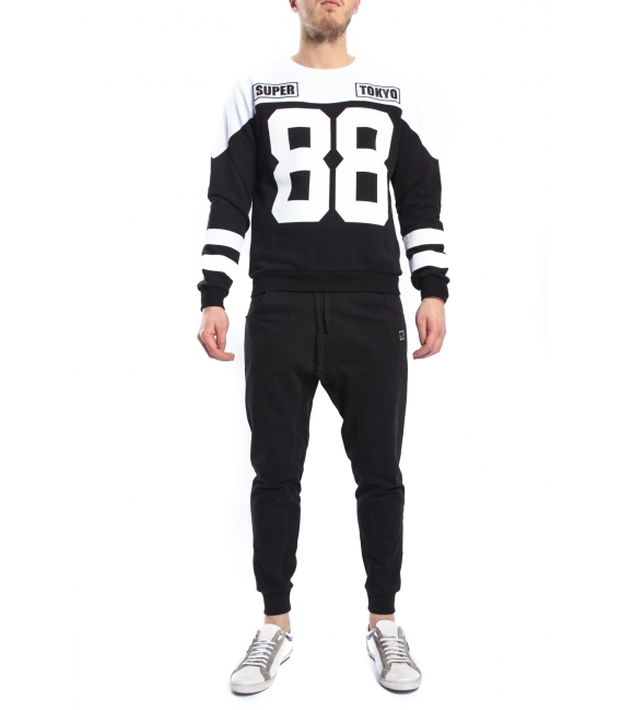 STK SUPER TOKYO Sweatshirt with print BLACK STK1137