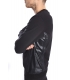 STK SUPER TOKYO Sweatshirt with eco leather BLACK STK1121