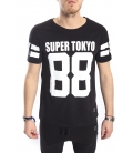 STK SUPER TOKYO T-shirt con stampa NERO STK1140