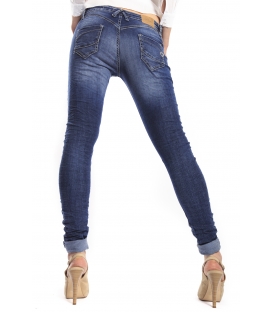 PLEASE jeans slim fit with zip DENIM P21 