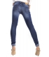 PLEASE jeans slim fit with zip DENIM P21 