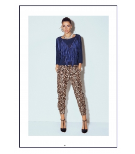 DENNY ROSE Pants with print ANIMALIER 46DR21026 
