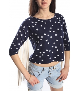 DENNY ROSE Maglia / T-shirt con stelle NERO 46DR61020 