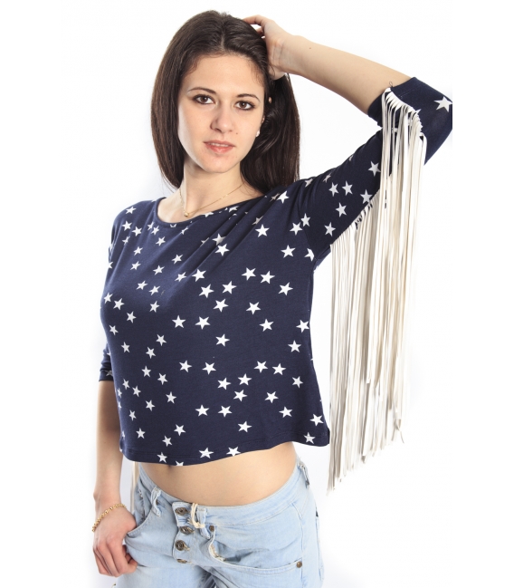 DENNY ROSE Jersey / T-shirt with stars 46DR61020 