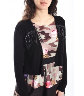 RINASCIMENTO Jacket with eco-leather BLACK Art. CFM0007070003