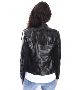 RINASCIMENTO Jacket in eco-leather BLACK Art. CFC0066045003