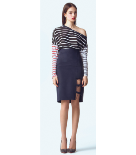 DENNY ROSE Jersey with stripes COLORS 46DR61018 