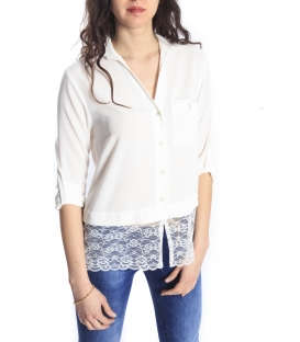 RINASCIMENTO Shirt/Blouse with lace WHITE Art. CFC0066489003