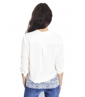 RINASCIMENTO Camicia/blusa con pizzo BIANCO Art. CFC0066489003