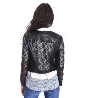 RINASCIMENTO Perforated Jacket BLACK Art. CFC0066830003