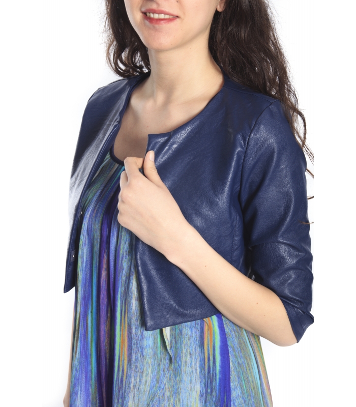RINASCIMENTO Giacca in ecopelle BLU Art. CFC0066390003
