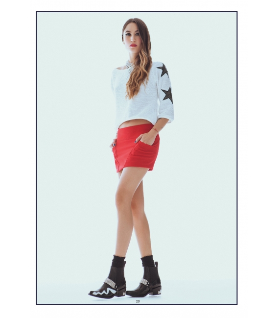 DENNY ROSE Skirt with pockets BLACK 46DR71010