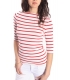 DENNY ROSE T-shirt with stripes RED AND WHITE 46DR61017 