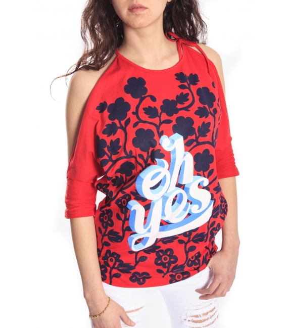 DENNY ROSE T-shirt with print RED 46DR61003 