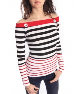 DENNY ROSE Jersey / T-shirt with stripes COLORS 46DR61013