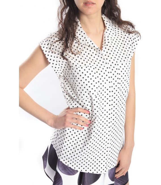 DENNY ROSE Shirt with pois WHITE 46DR41025 