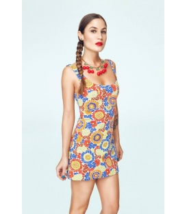DENNY ROSE Abito corto con stampa MULTICOLOR 46DR12013