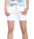 MARYLEY Shorts boyfriend baggy 4 buttons B67B WHITE