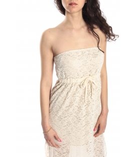DENNY ROSE Long dress in lace CREAM 46DR12012 