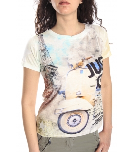 SLIDE OF LIFE T-shirt con stampa WHITE art. F14/1