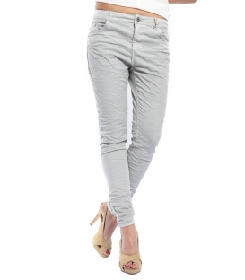 MARYLEY Jeans boyfriend baggy con zip GRIGIO Art. B60T