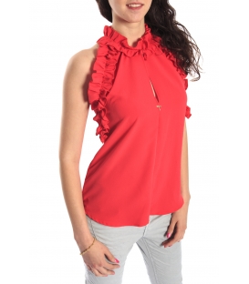 RINASCIMENTO Top/ Canotta con volants ROSSO Art. CFC0068391003