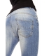 PLEASE jeans boyfriend baggy 3 buttons DENIM light P78LIGHT NEW