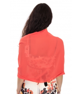 RINASCIMENTO Shawl color CORAL Art. CFC67427003