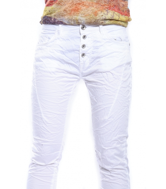RINASCIMENTO Jeans baggy 4 buttons WHITE Art. CFC0069487003