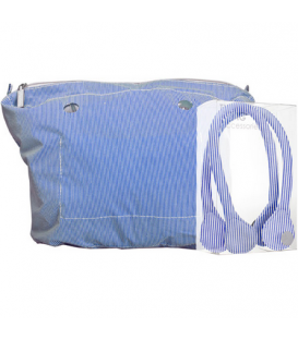 KIT CANVAS + MANICI CORTI RIGHE AZZURRE FULLSPOT O'BAG