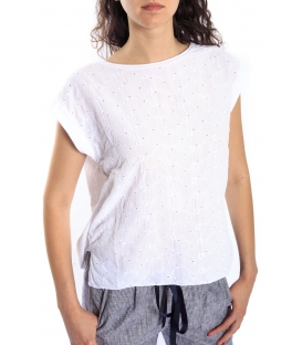 SUSY MIX T-shirt in sangallo Art. 1576 bianco 