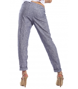 SUSY MIX Linen trousers art 1591 blue line