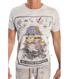 GIANNI LUPO T-shirt with print MINIONS GREY Art. 1816-20